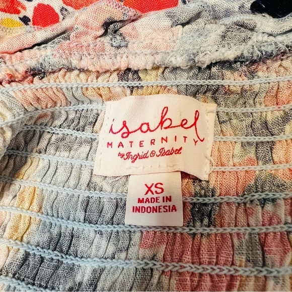 Isabel Maternity by Ingrid & Isabel Floral Smocked Tiered Maxi Dress. Size XS. - Picture 10 of 15